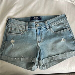 Hollister Women's Light Blue Denim Shorts